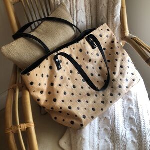 Anthropologie handbag/tote. Chevron lining, magnetic closure, inner zip